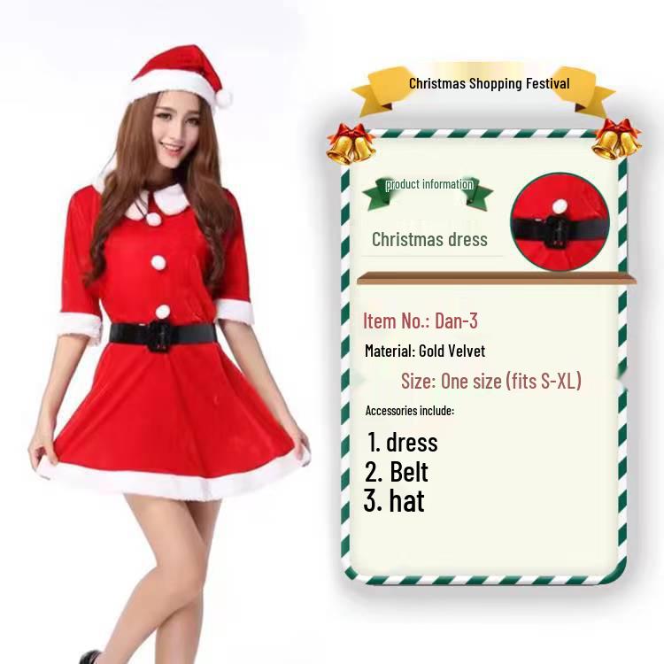 2023 Weihnachtsmann Weihnachtskostüm und Cosplay-Outfit-Set