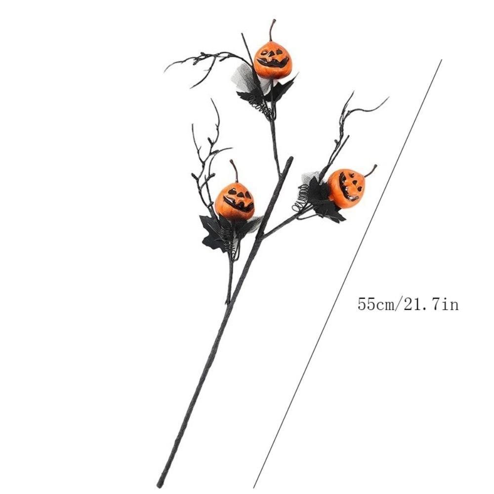 Realistic Halloween Pumpkin Branch Spooky Black Pumpkin Stems  Thanksgiving Decor