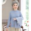 Grandma's Winter Sweater Jacket Mom's Wedding Banquet Two-piece Set Tang Suit Mom's Spring and Autumn Clothes Women's Long-sleeved Knitted Cardigan