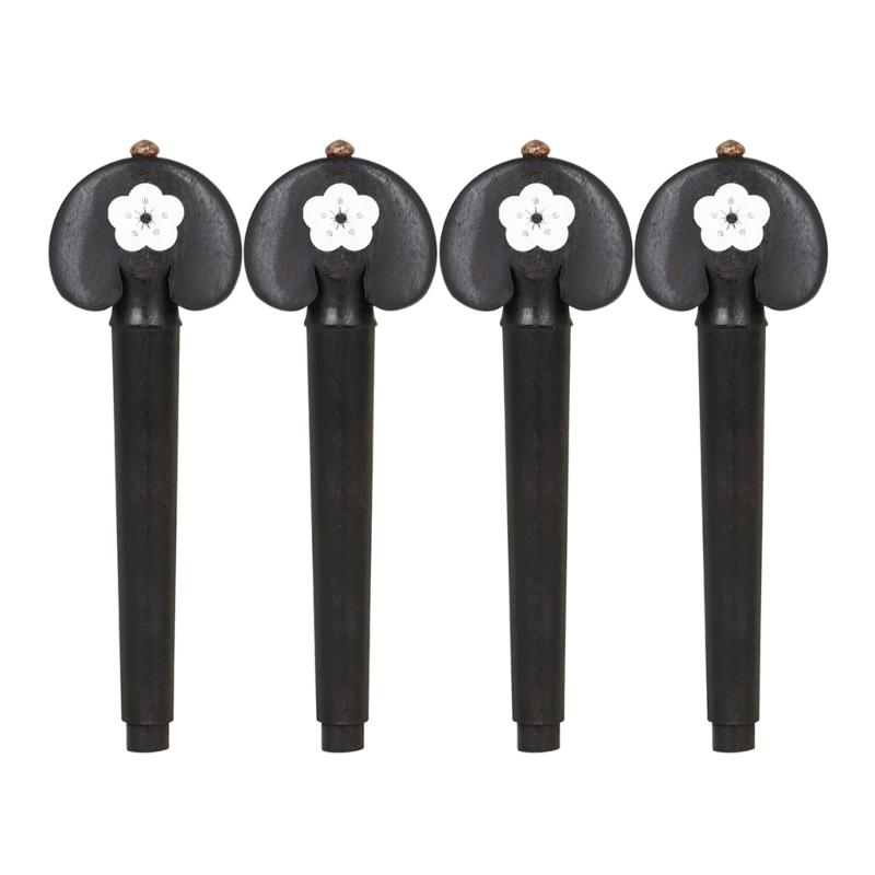 

4Pcs Ebony Wood Cello Tuning Peg Tuner Cello Pegs Cello Shaft Handle Musical Intruments Parts & Accessories Enduring 1
