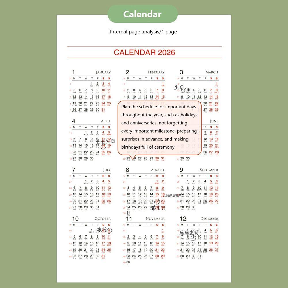 A4 A5 Planner Notebook 24 Sheets Agenda Planner Portable 2026 Schedules Notebook  Students