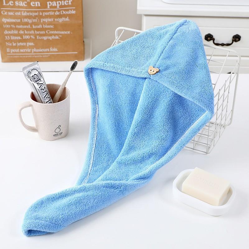Dry Hair Cap Water-absorbing Bag Headscarf Thickened Triangular Cap Shower Cap Coral Fleece Quick-drying Towel