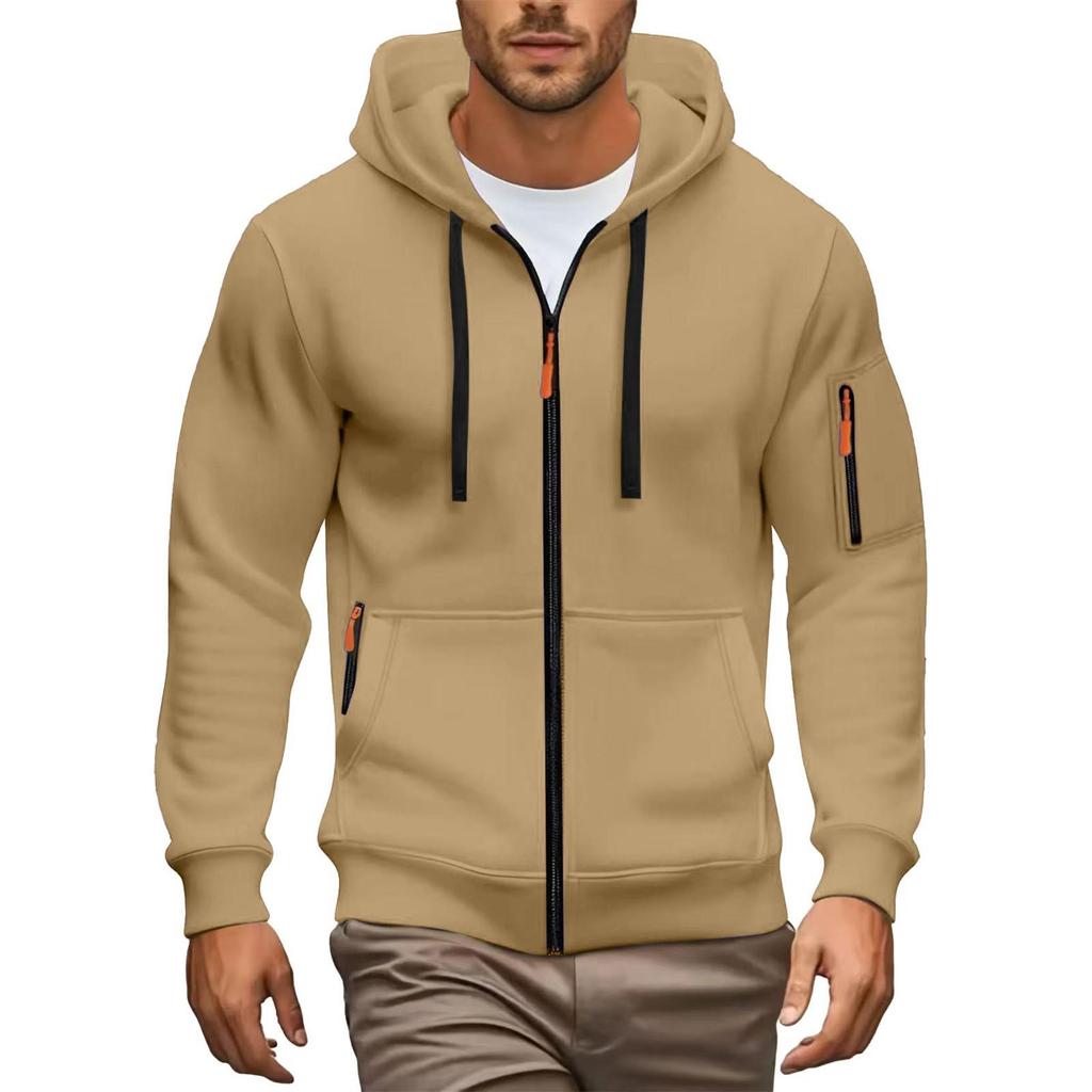 2025 European Men's Autumn/Winter Zip Hoodie Sweatshirt - Casual Sports Jacket