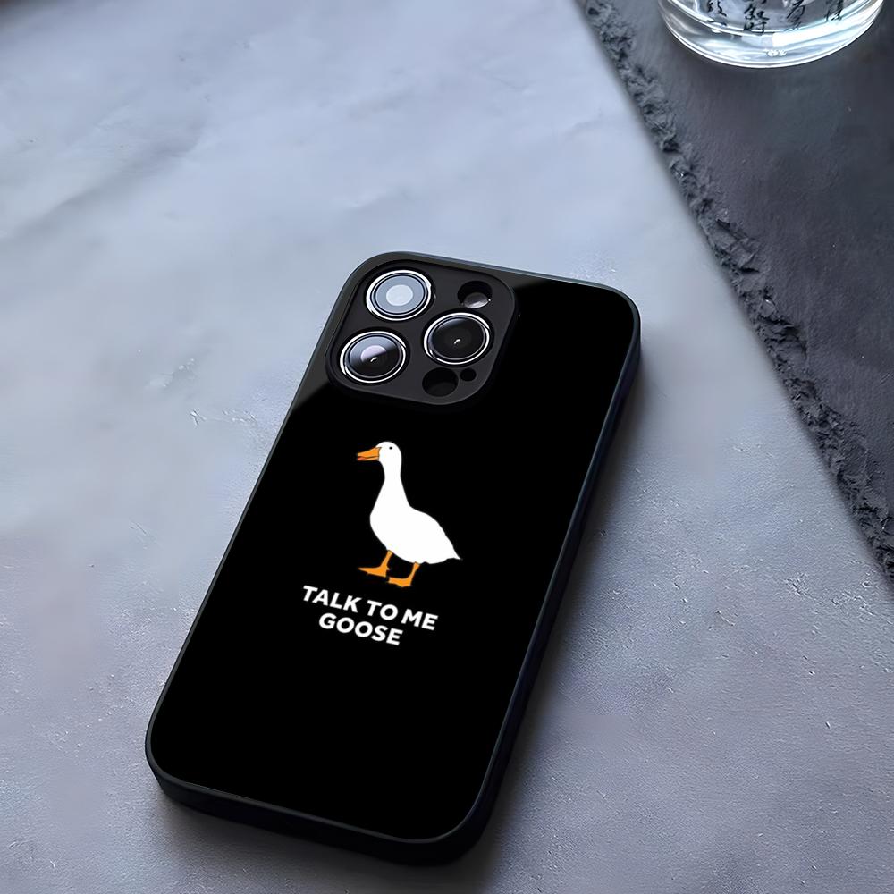 

Big Goose Phone Case Tempered Glass For IPhone 17 13 14 16 12 15 11 Pro Max Plus Mini X XR SE2020 Coque iPhone 16e