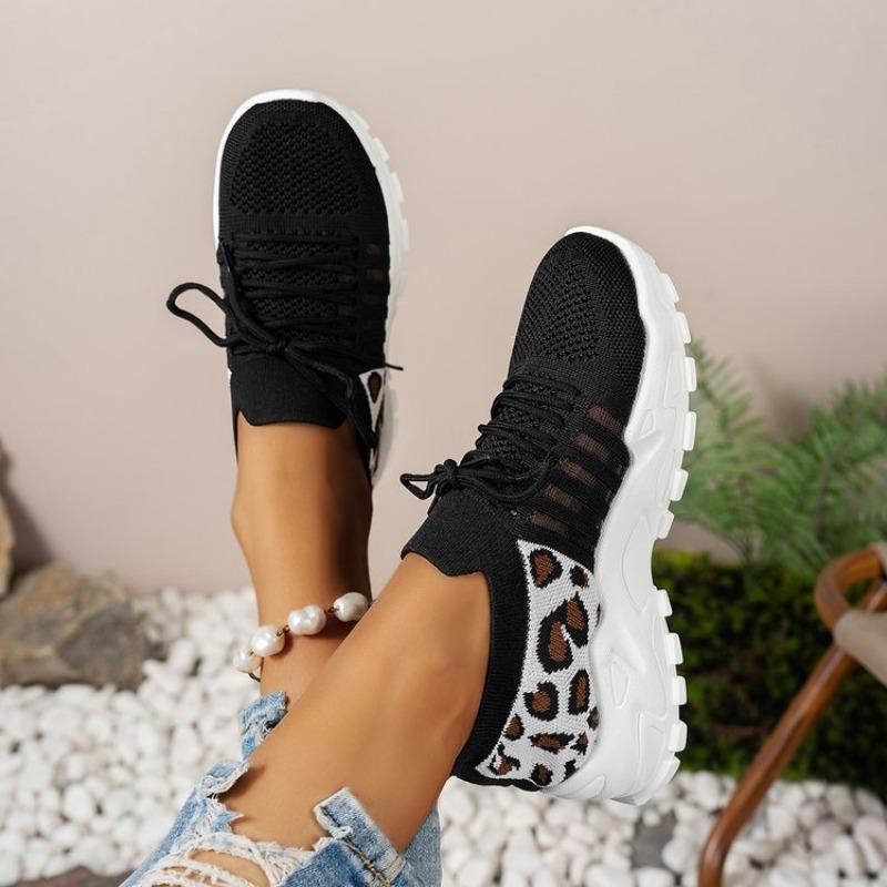 Large size color matching muffin and thick-soled cross-strap casual single shoes spring new soft-soled fly-woven shoes