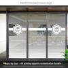 Frosted Glass Lattice Window & Door Privacy Sticker for Office and Café Decor