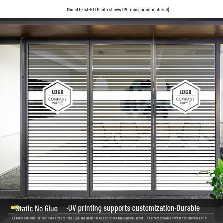 Frosted Glass Lattice Window & Door Privacy Sticker for Office and Café Decor