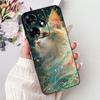 For Infinix Hot 30 Play 30i Hot30 4G Elegant Floral Cat Phone Case For Infinix Hot 30 30Play Hot30i Black Silicone Soft Cases