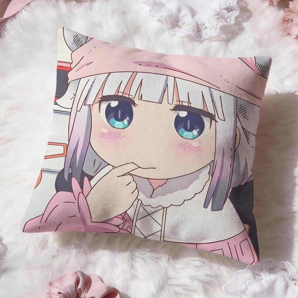 Miss Kobayashis Dragon MaidS Cushion Cover Premium Comfort Reversible Pillow Cove -Two In One Design for Any Room & Car Interior