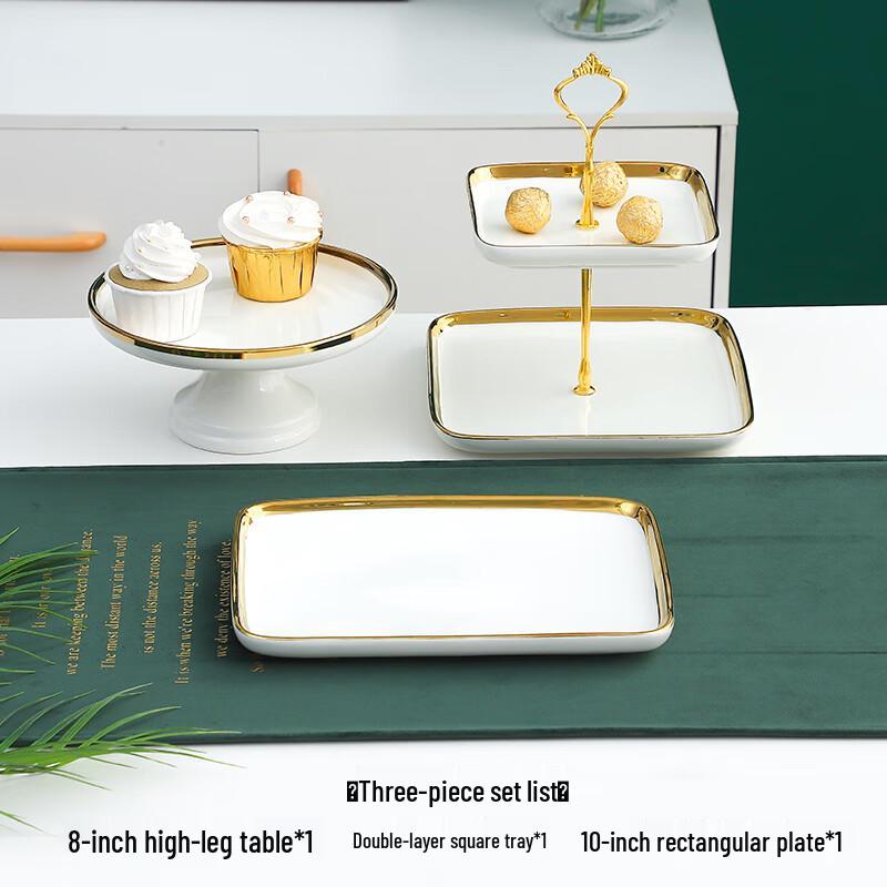 Керамический набор подставок для десертов в скандинавском стиле