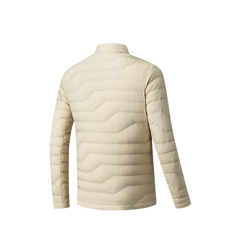 Anta Simple Casual Versatile Stand Collar Zipper Solid Color Down Jacket Men Outerwear 152540919-1