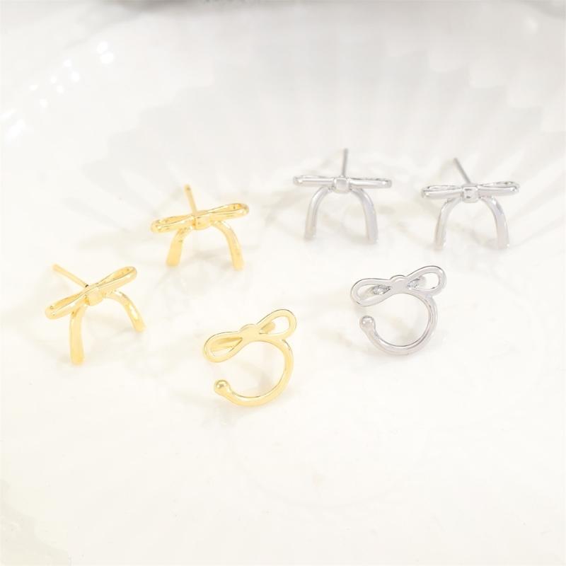 Stylish Alloy Butterfly Ear Jewelry Gift Earrings Earrings Clip Ear Studs Ornaments Suitable for Daily Outfit and Party