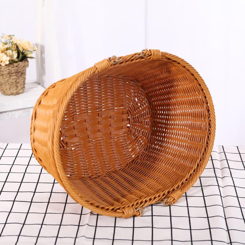 Imitation Wicker Shopping & Storage Basket