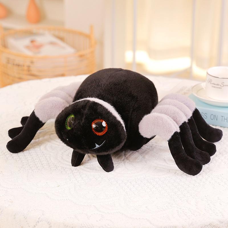Simulation Big Spider Doll Plush Toy Black Spider Doll Boy Soothing Rag Doll Halloween Gift