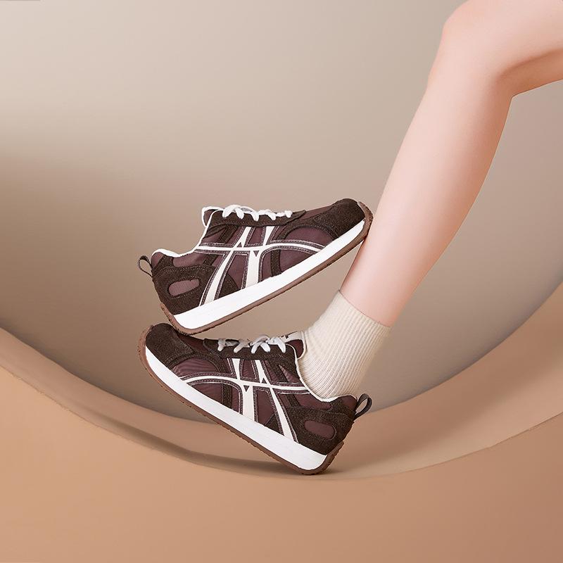 2025 Early Autumn New Forrest Gump Shoes Women's Casual Sports Dad Shoes Women's Platform Leather Breathable Comfortable Retro Jogging