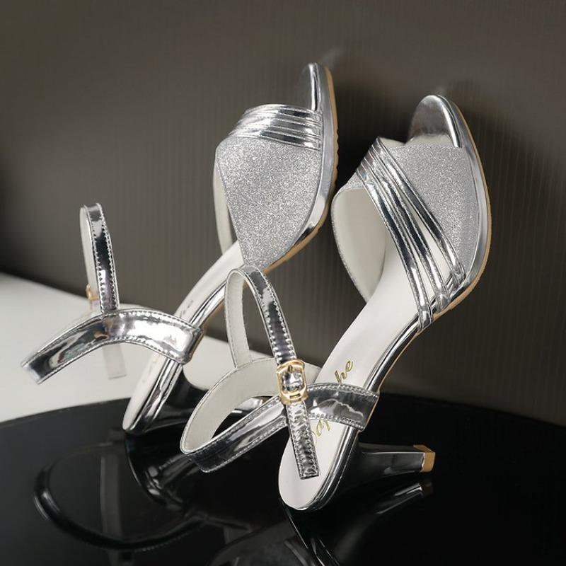 Fashion High-Heeled Sandals For Women 2025 Summer New British Style Fish Mouth Fashion Sandals For Women zapatos de verano mujer