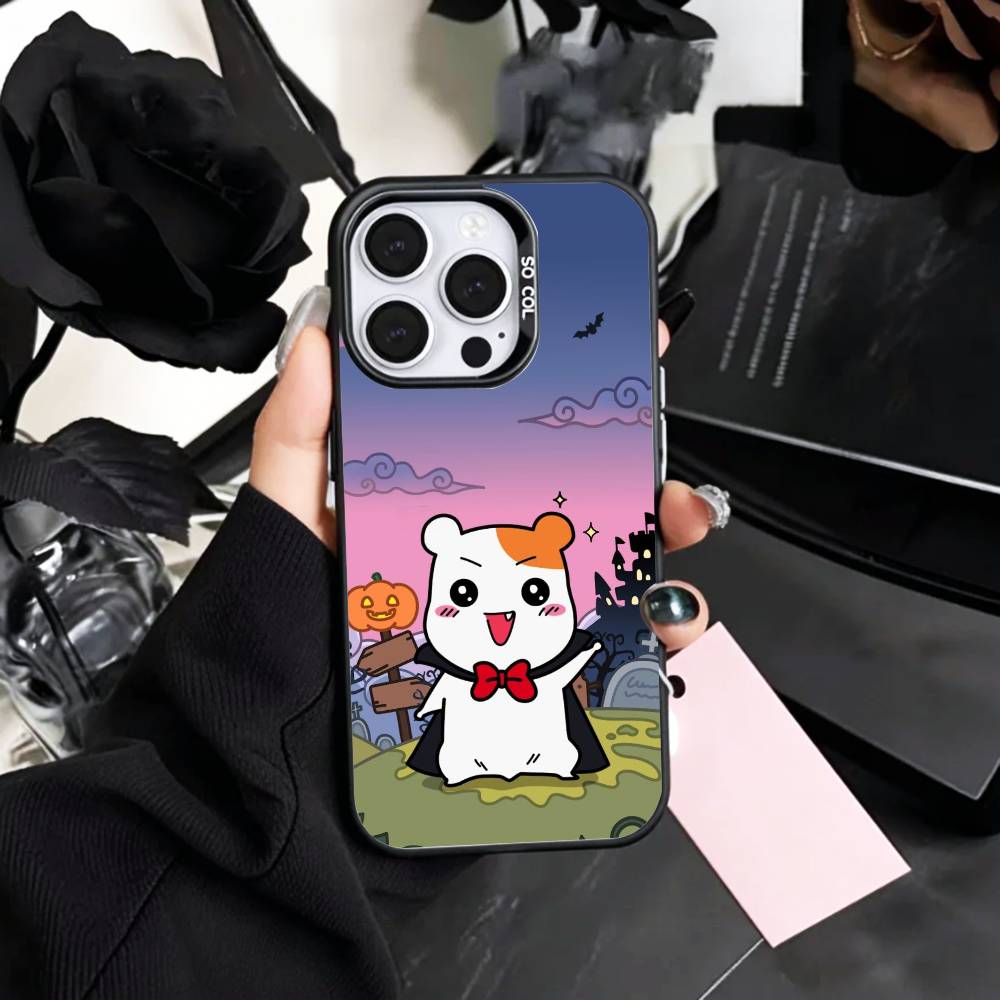 Lovely O-Oruchuban Ebichu   Phone Case For iPhone17,16,15,14,13,12,11 Plus,Pro Max Colored Silver Plated Inside Cover