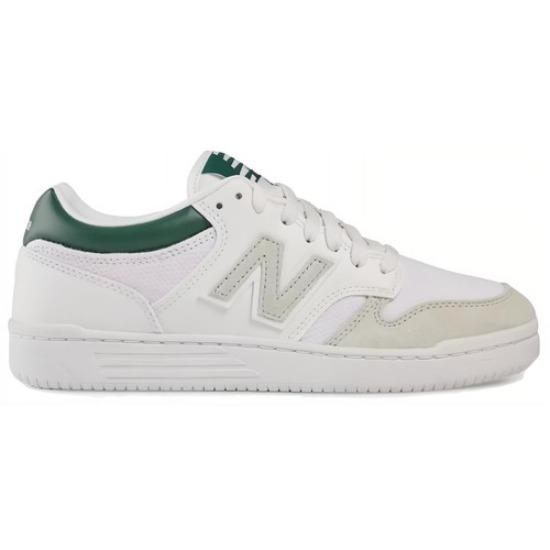 New Balance 480 Low White Grey Nightwatch Green - BB480LKD