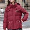 Fashion Women's Winter Jackets Hooded Casual Short Parka Female Long Sleeve Warm Coat