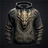 3D Dragon Print Hoodies for Men Hip Hop Trend Harajuku Streetwear Autumn New Sweatshirts Oversized Casual Pullover Tops