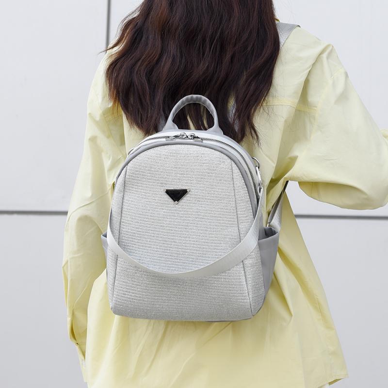 Patchwork Backpack Women's Diamond-Encrusted Large-Capacity Travel Backpack