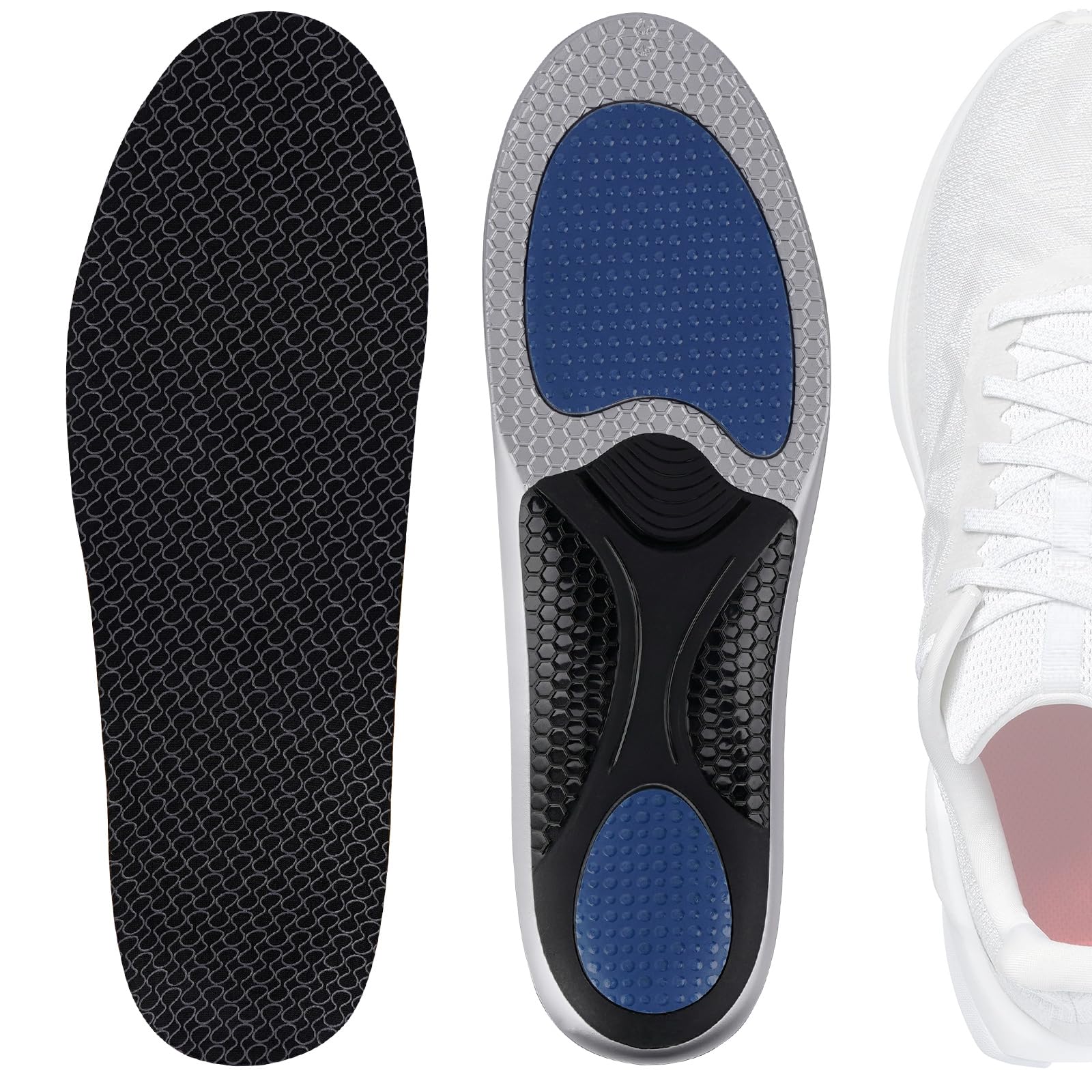 

Linkidea Поддержка свода стопы Обувь 2 Совместима с Salomon 5 PRO Комфортная посадка Замена Амортизирующие Подушки Стельки, Пары, Трейл, 3D, 5, Вставки,