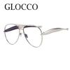 New Metal Frame Nearsighted Glasses Unisex Prescription Myopia 0 to 6 Oversized Pilot Corrective Glasses
