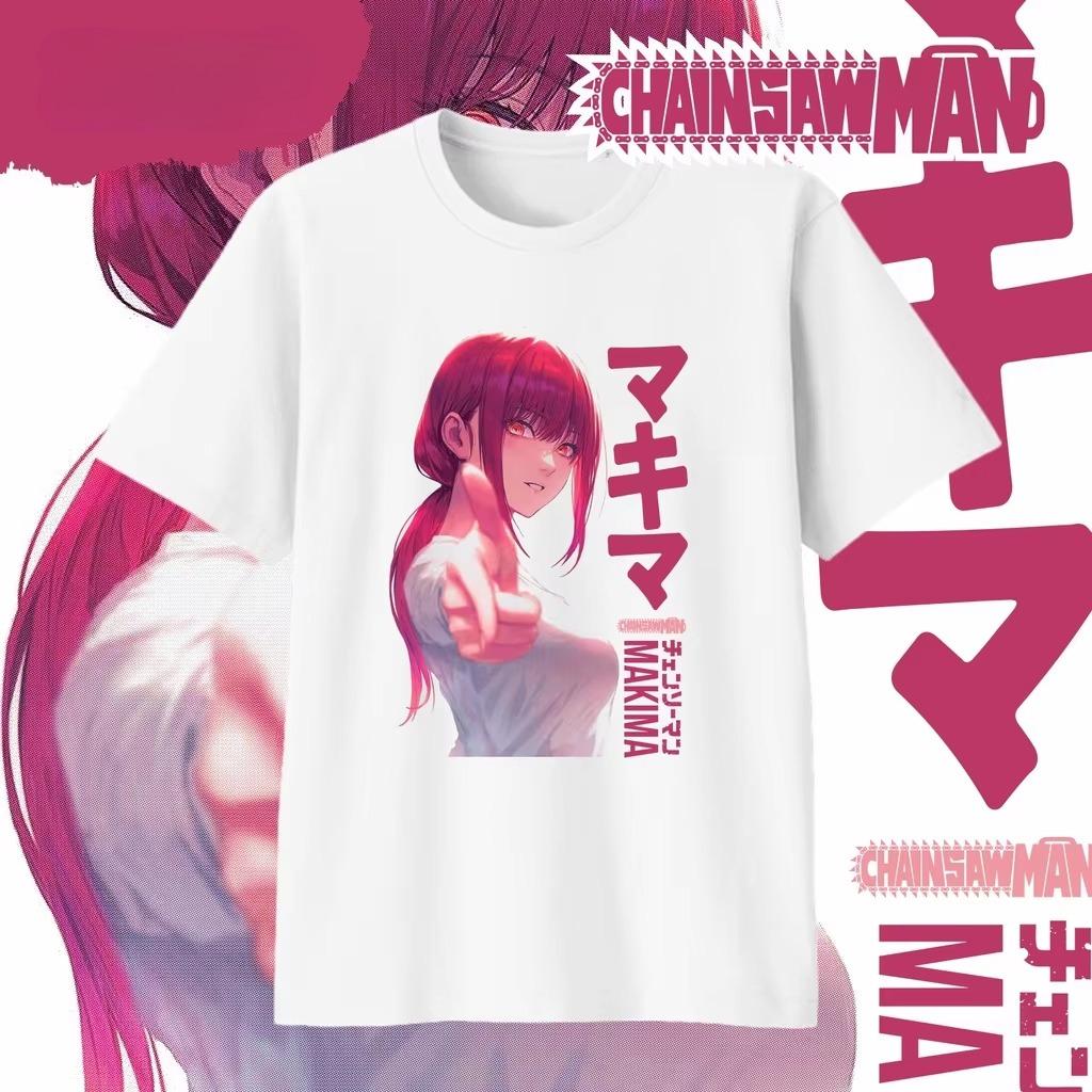 Kettensäge Unisex Anime Makima Bedrucktes T-Shirt Unisexs und Damen T-Shirt Unisexs Oberteil Sport T-Shirt 2026 Sommer Neues T-Shirt