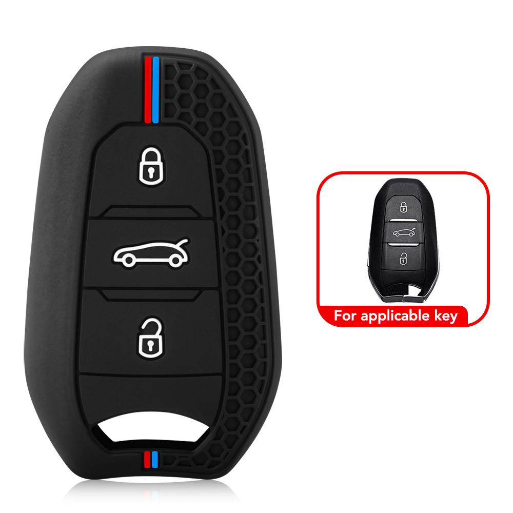 Shell Cover Holder Car Key Fob Case For Peugeot 208 Ds3 5008 Ds5 Ds6 For Citroen C4 C5 X7 Silicone Rubber Smart Remote Key Cover