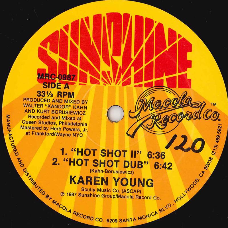 

12inch Record KAREN YOUNG - Hot Shot MRC0987 SUNSHINE 1987 US Dance & Electronica Used