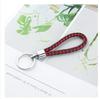 Anti-lost Number Plate Mobile Phone Braided Rope Keychain with 8-Shaped Buckle Pendant