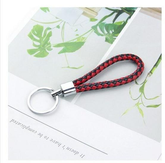 Anti-lost Number Plate Mobile Phone Braided Rope Keychain with 8-Shaped Buckle Pendant