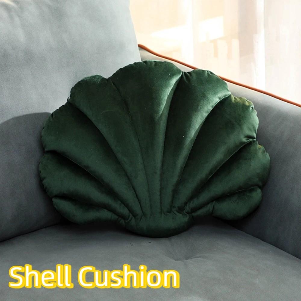 Dutch Velvet Shell Cushion Skin-friendly Car Cushion Simulation Sofa Waist Pillow  Living Room