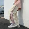 Y2k Pants Hop Colorblock Hip Casual Cargo Pants With Print Sports Pants For Men
