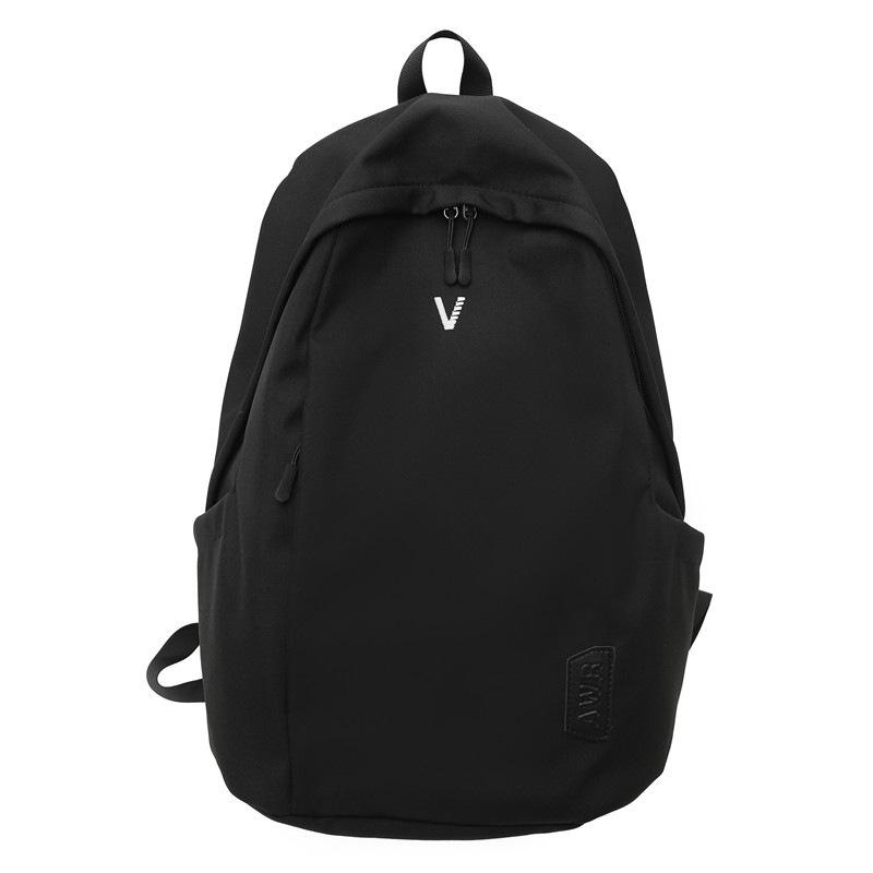 A Male College Student with A Small Simple Large-capacity Computer Backpack