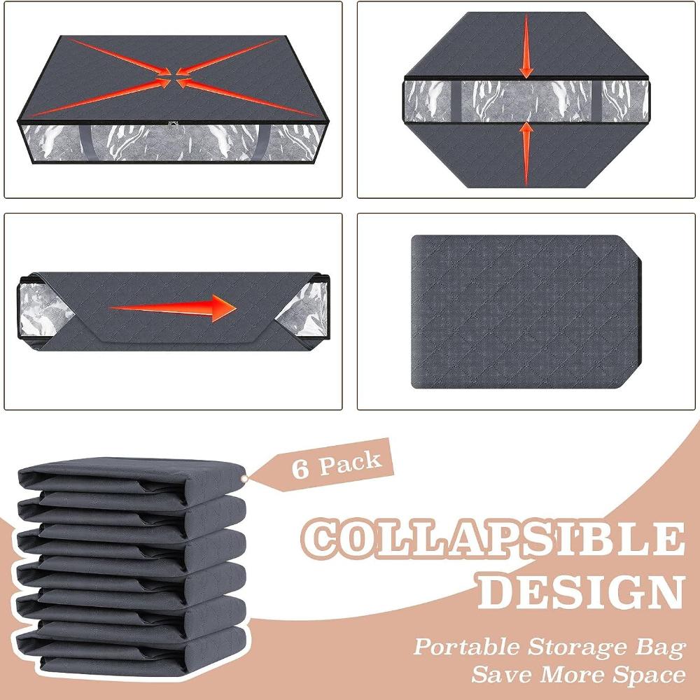 Storage Bags, Clothes Storage,Under Bed Storage Containers With Durable Handles,Large Capacity Storage Bins,Foldable Storage Organizers For Clothes