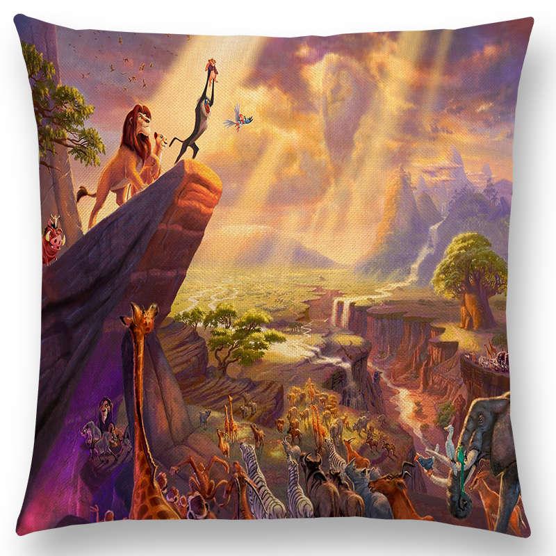 Home Decor Rustic Oil Painting Cushion Cover Beautiful Landscape Castle Lighthouse Sofa Pillow  Bedroom