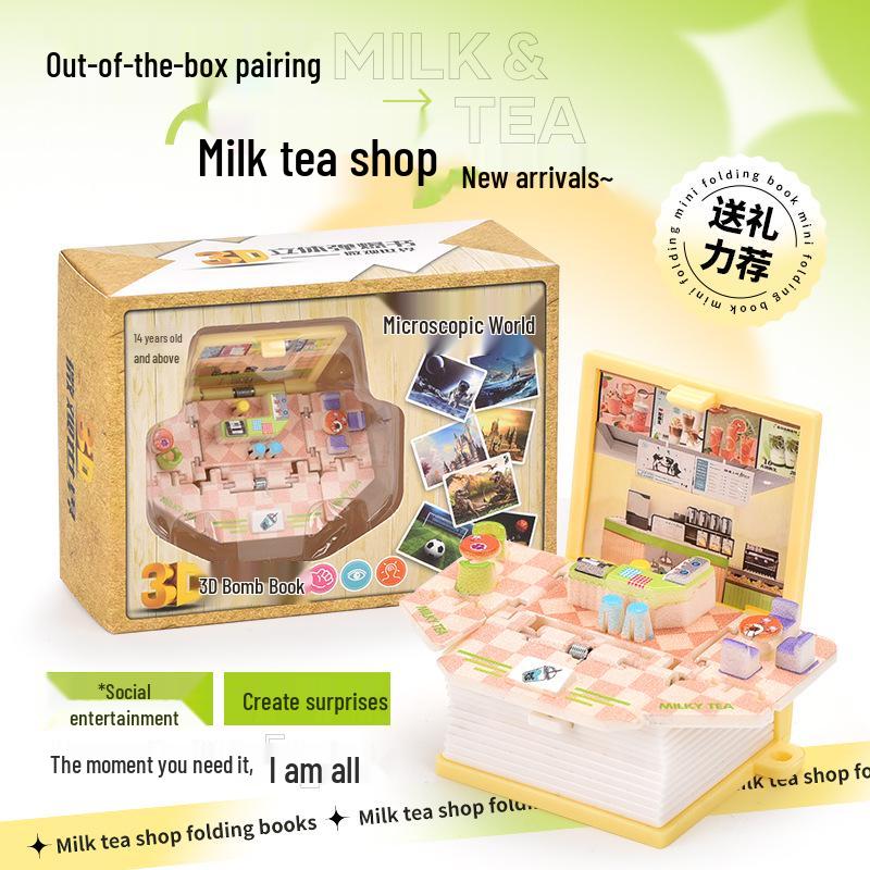 3D Dinosaur & Space Astronaut Pop-Up Keychain Book: Educational, Creative Decompression Toy