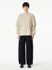 Studio Tomboy [Men] Woven Contrast Layered Sweatshirt_Beige 9155122565