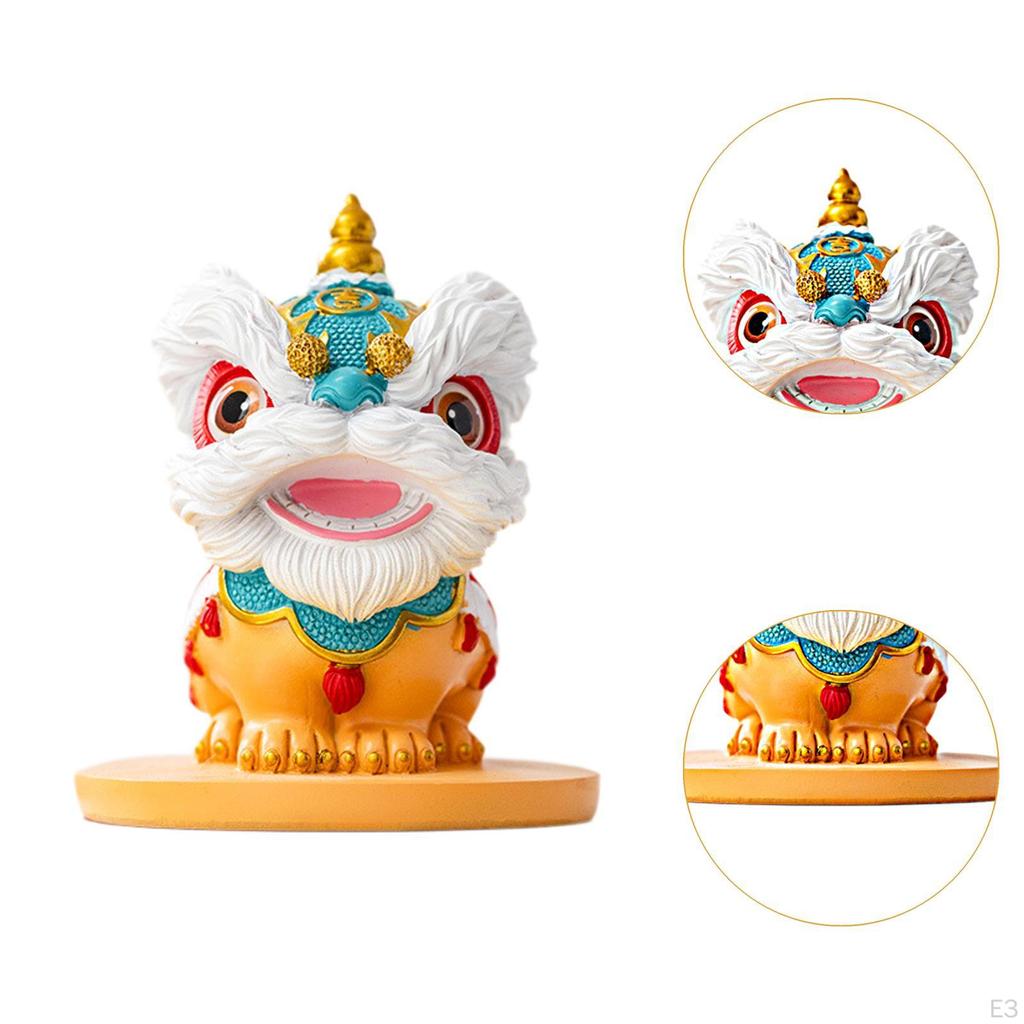 Kleine Sammlerfigur Chinesischer Löwe zur Bürodekoration, für Teeliebhaber, Garteneingang