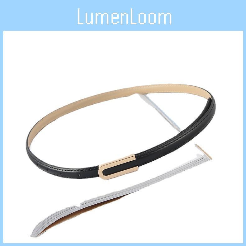 Womens Thin Pu Belt With Metal Button For Office And Casual Looks