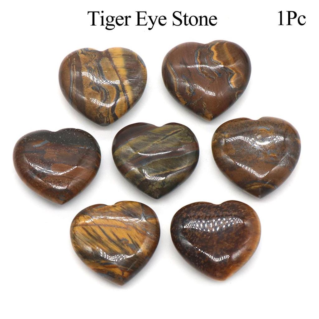 Herz-Kristall-Ornament-Dekoration, Energie-Naturstein, Reiki-Heil-Edelstein für Topfpflanzen, Fischtanks, Aquarien, Heimdekoration, Schmuckzubehör, 2 × 2 cm