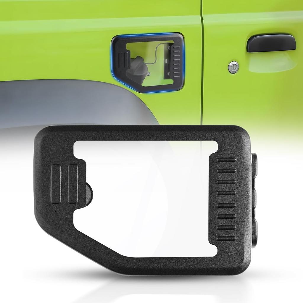 Cartist Fuel Lid Cover for Jimny Jimny Sierra JB74W 2018 Stainless Steel and Tempered Glass Fuel Tank Fuel Tank Cap Jimny Accessories JB64W, (July -