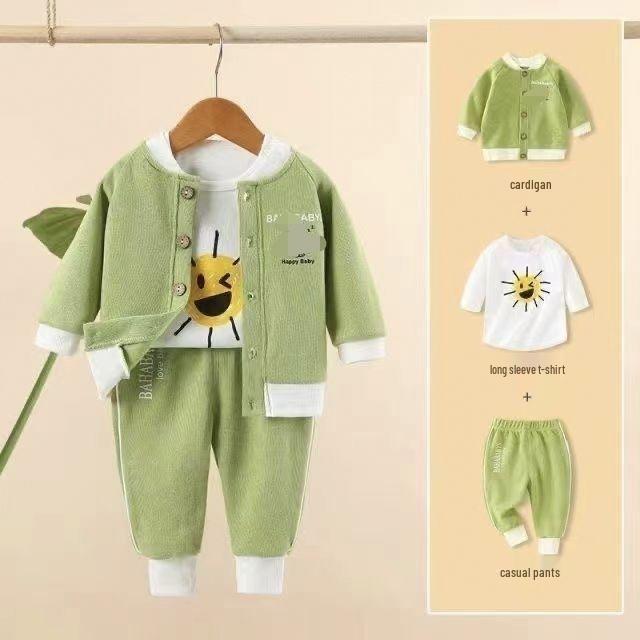 Spring & Autumn Baby Cardigan Set - Newborn & Boy Outerwear for Spring & Autumn