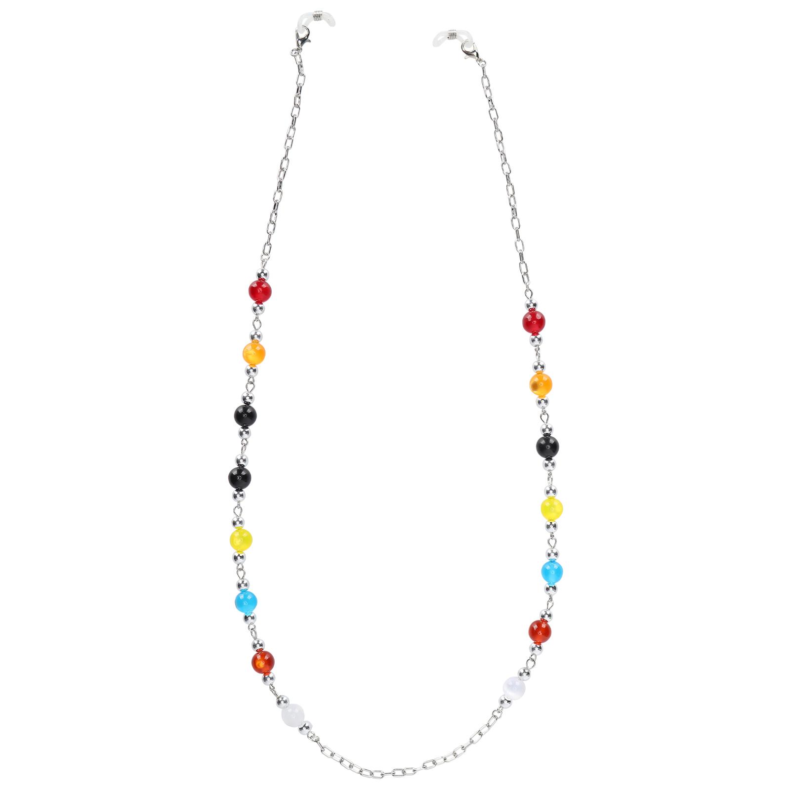 

Glass Beads AntiSlip Eyeglasses MouthMuffle Chain Eyeglasses Holder Chain Lanyard