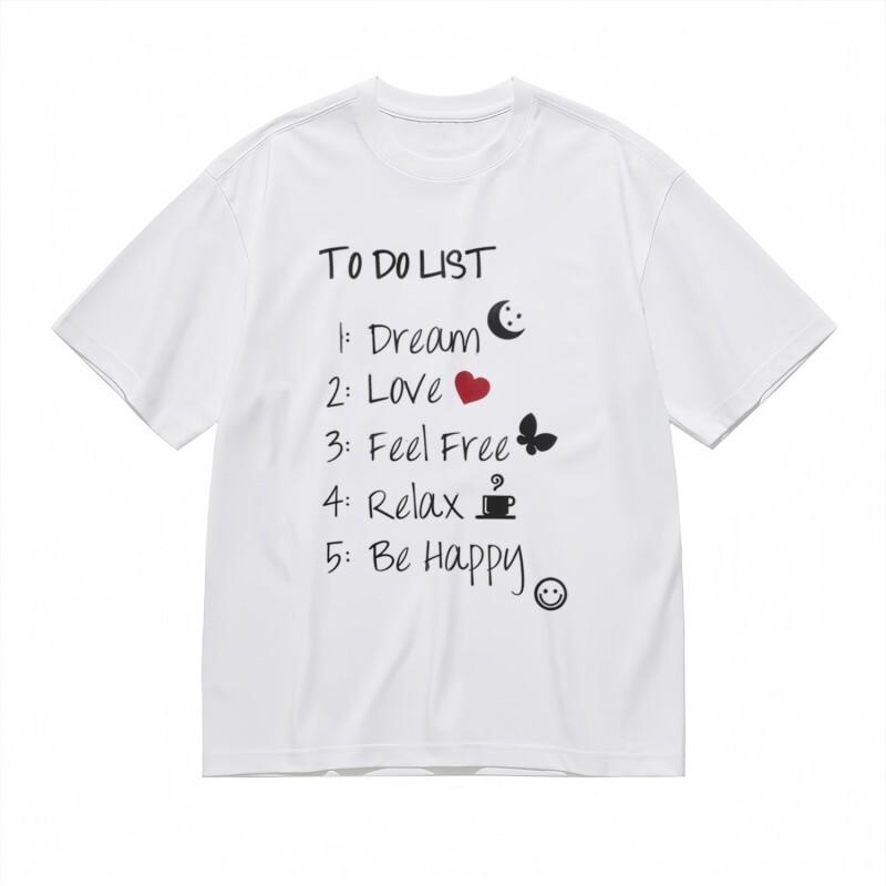 

Women s Breathable Classic T-Shirt Dream Love Relax Positive Goals Design Tee 4XL