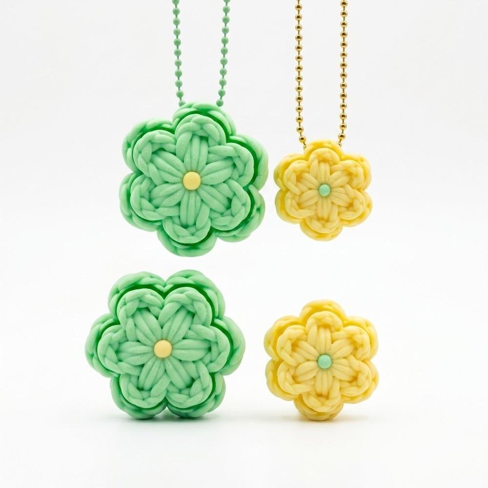 3D Print Knit Texture Fidget Keychain Clicker Mechanism Flower Clicker Pendant for Kids Adults