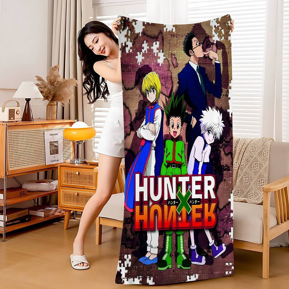 Hunter X Hunter Japanese Classic Anime Beach Towel For Kids Personalized Bath Towel Pool Towel Vacation Gift Picnic Towel Party