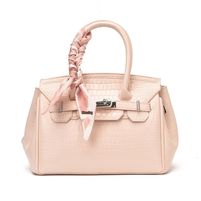 2026 Summer Crocodile Pattern Retro Platinum Bag: Women's Single Shoulder and Crossbody Handbag