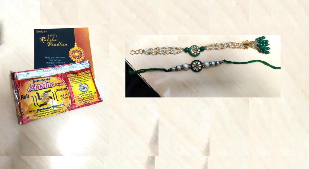 @ Indian Traditional Rakhi Combo Set with Roli Chawal And Rakshabandhan Card Zr-1868-60%Off